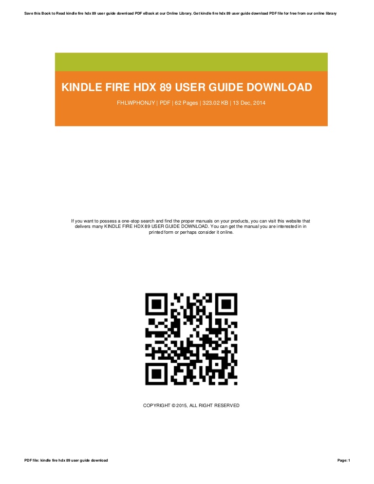 Kindle Fire Hdx User Manual Pdf